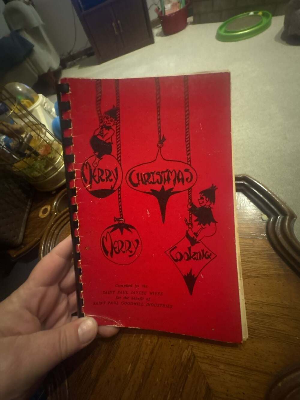 Saint Paul Jaycee Wives Vintage Christmas Cookbook Merry Christmas Cooking